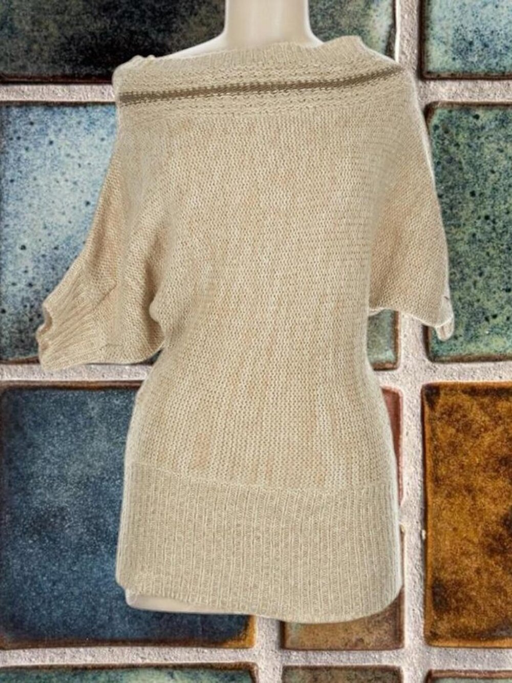 Vintage y2k Wet Seal Knit Sweater ⭐️ Bell Sleeve Coquette Acrylic Drop Waist